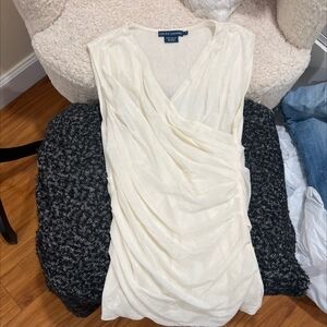 Ralph lauren cream sleeveless top size small